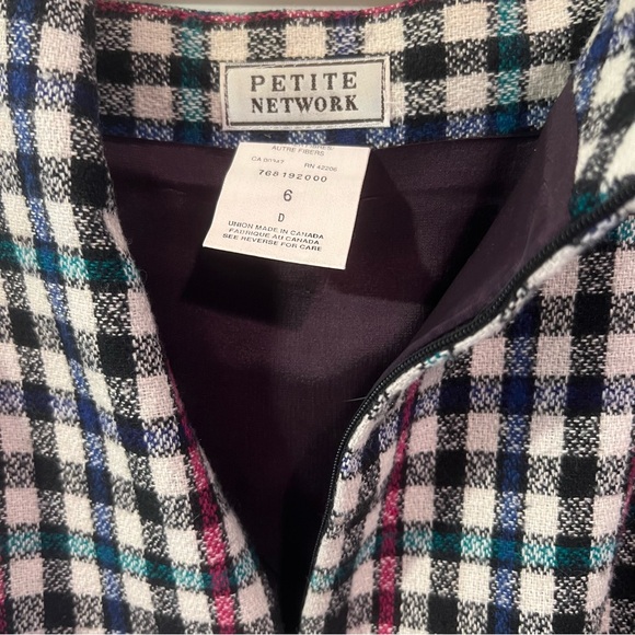 Petite Network - size 6 - Beautiful Colorful Plaid Skirt - Picture 6 of 8